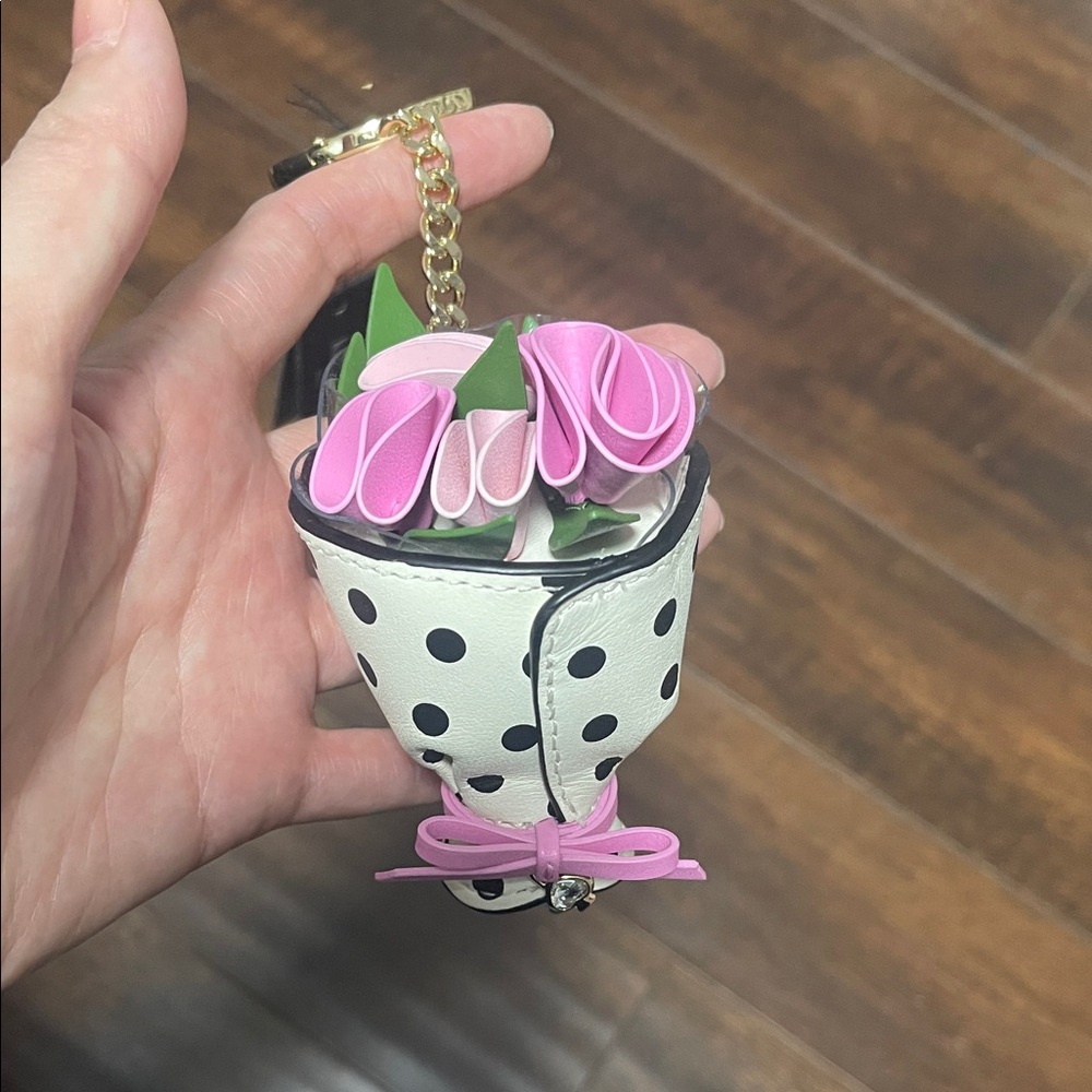 Kate Spade Polka Dot Floral Key Holder - NWT